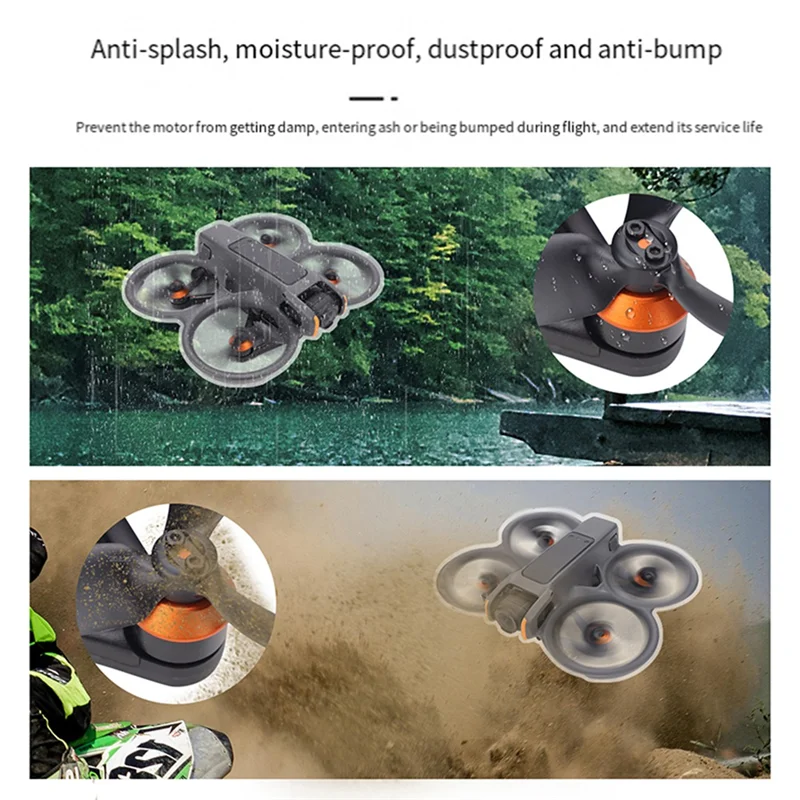 

T31C-Drone Motor Cover For DJI Avata 2 Traversable Motor Cover Waterproof Dustproof Motor Protective Cover Accessories