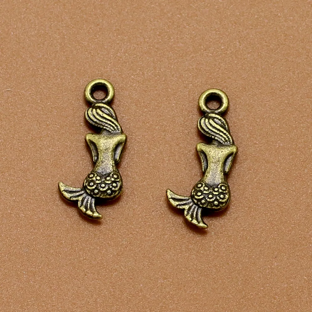 

Набор из 20 ретро-подвесок в виде русалок из сплава для изготовления украшений своими руками: для ожерелий, браслетов, серег, брелоков, декора для телефонов