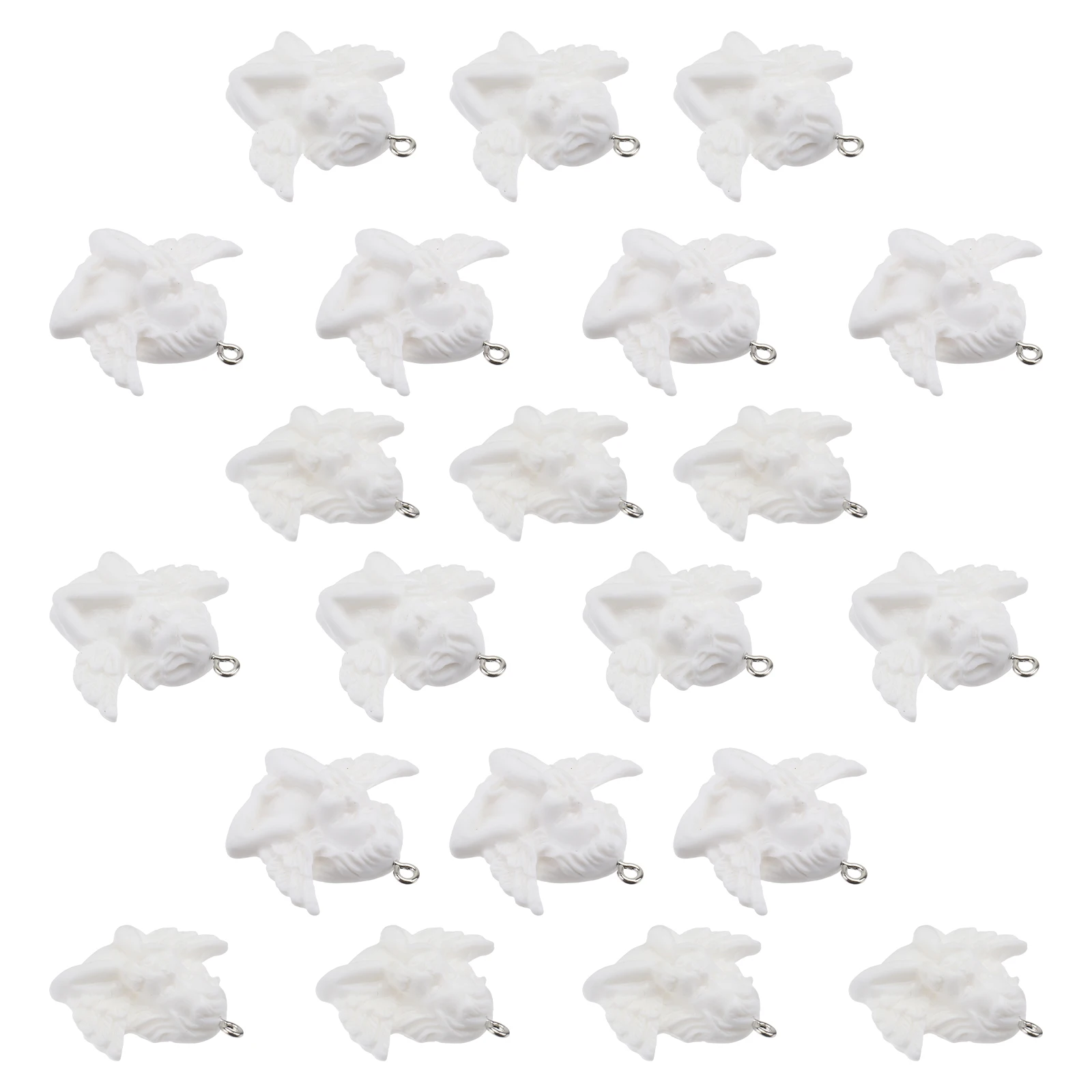 

30pcs Baroque Pendants Resin DIY Jewelry Accessories Decorative Angel Shaped Handmade Craft Lightweight Durable For Earrings