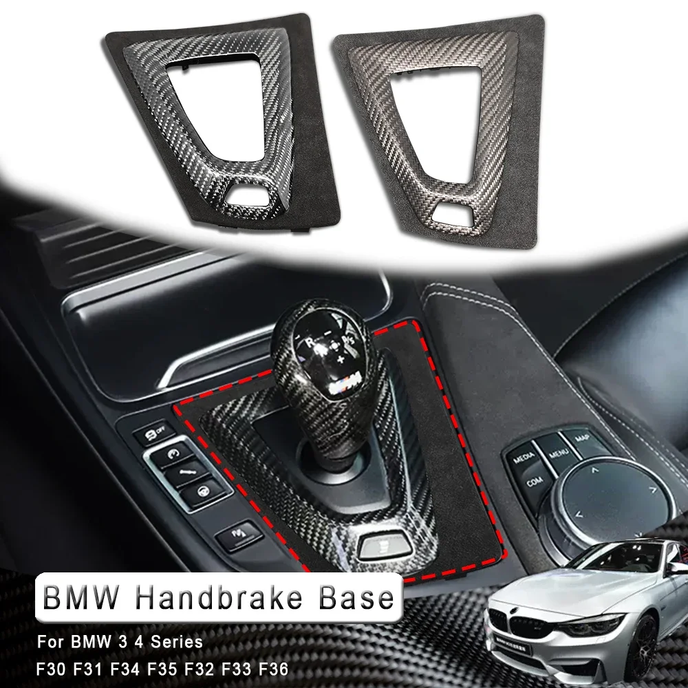 For BMW 3 4 Series LHD&RHD Real Carbon Fiber Alcantara Gear Shift Cover Shifter Bezel Trim M3 M4 F30 F31 F34 F35 F32 F33 F36 F80