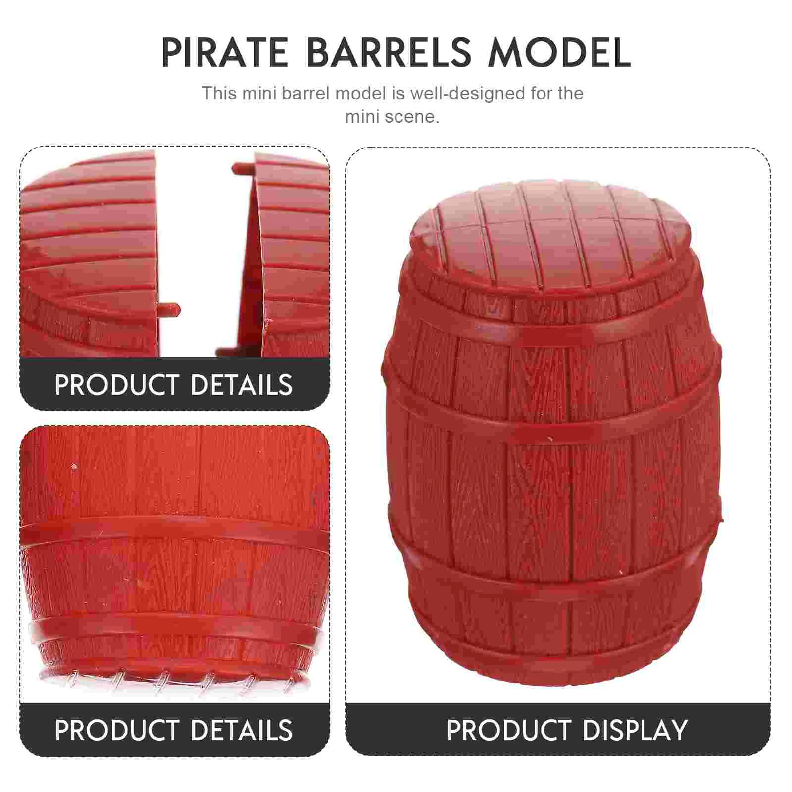 12pçs modelo de barril pirata, modelos de escala de casa de bonecas, acessórios artesanais, mini garrafas pequenas, brinquedos, barris de decoração