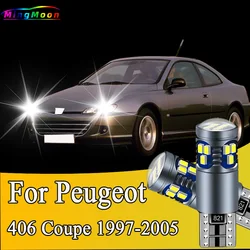 LED 전구 번호판 주차 자동차 인테리어 조명 램프, 푸조 406 쿠페 1997- 2001 2002 2003 2004 2005, T10, 2 개