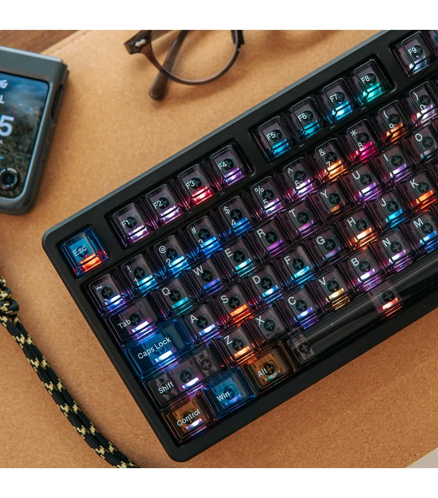 High Transparency PC Keycap Advanced Grey 151 Keys Customized Original Wooting/Mega Lion Mechanical Keyboard