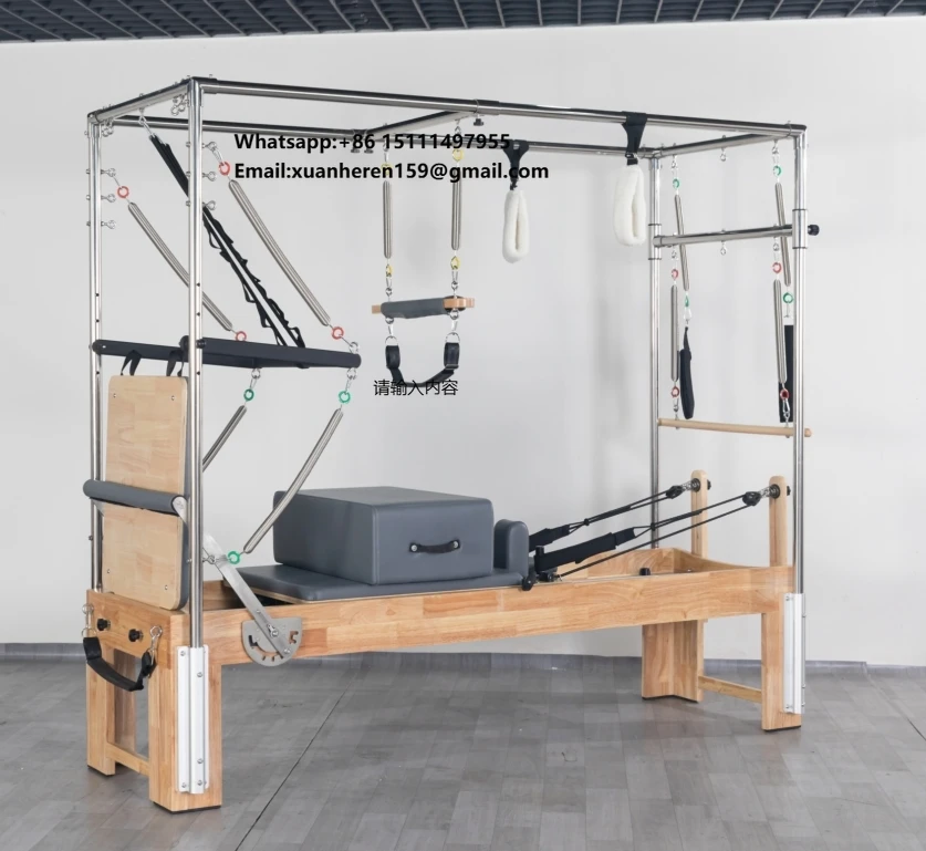 

Yoga Training 3 in 1bed Combo Oka Wood Pilates Machine Elevated Pilates cadillac Reformer with Tower