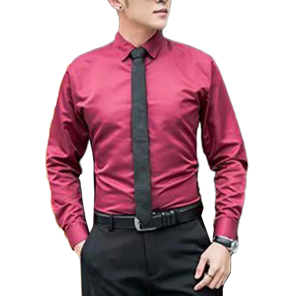 

Men's Formal Business Shirts Comes with a Button Down Style Long Sleeves and Slim Fit Design Can Be Worn in Any Season