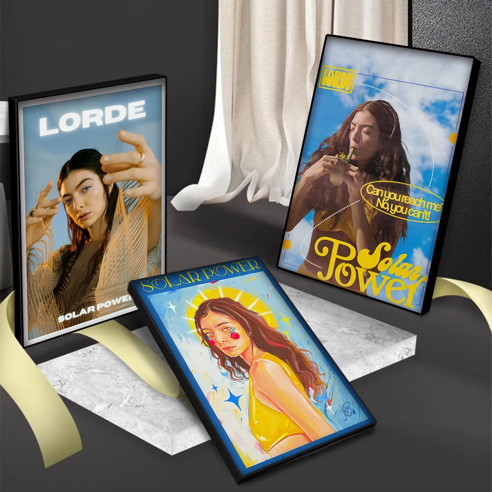 Pop Singer Lorde Music Album Melodrama Solar Power Pure Heroine Cover Pictures for Room Canvas Print Art Home Wall Decor Poster