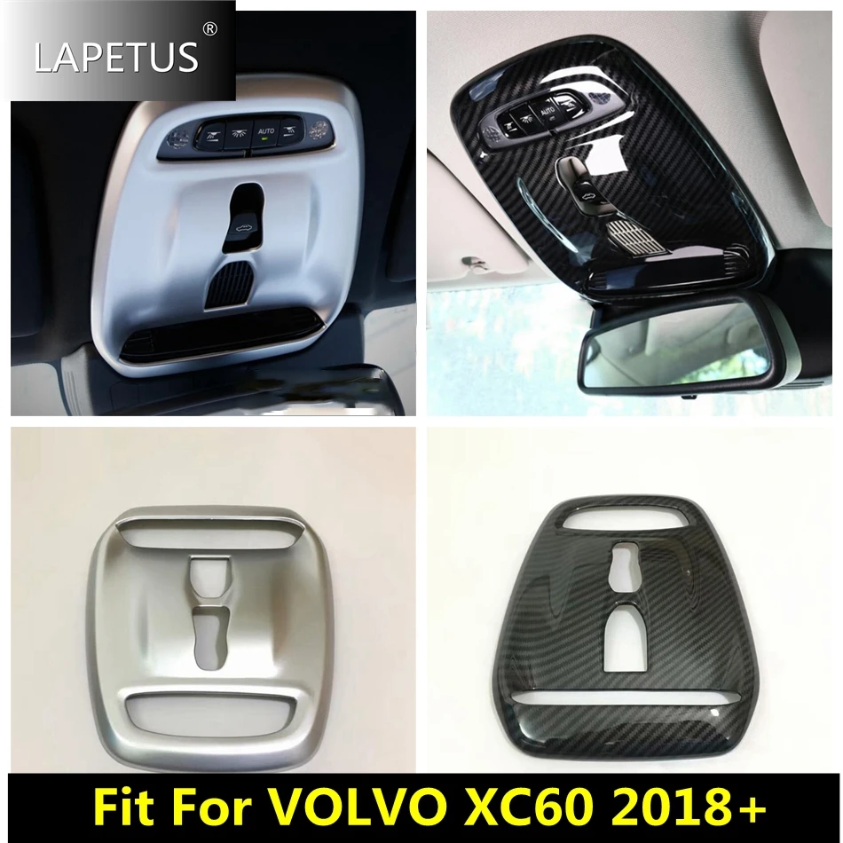 

ABS Roof Reading Lights Lamps Decoration Cover Trim Fit For VOLVO XC60 2018 - 2021 Matte / Carbon Fiber Accessories Interior