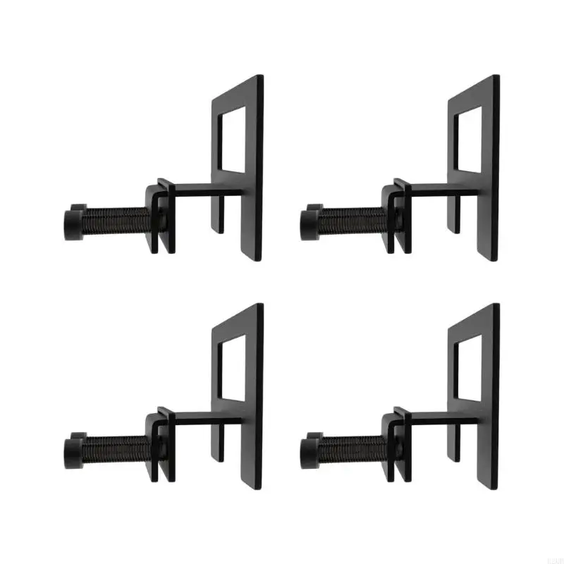 

Pack of 4 Heavy Duty Metal Bed Frame Brackets Secure Stabilizers for Bedroom Furniture Easy Installation No Tool Need
