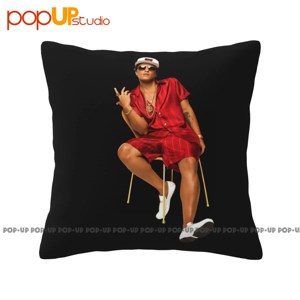 Print Bruno Mars 24K Magic World Tour Official 2017 Pillowcase Throw Pillow Cover Printed Skin Care For Bedroom