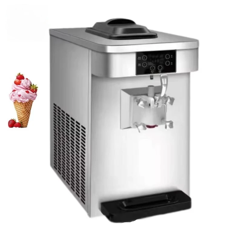 

Factory Mini Commercial Automatic Single Head Ice Cream Machine Stainless Steel Soft Serve Ice Cream Maker