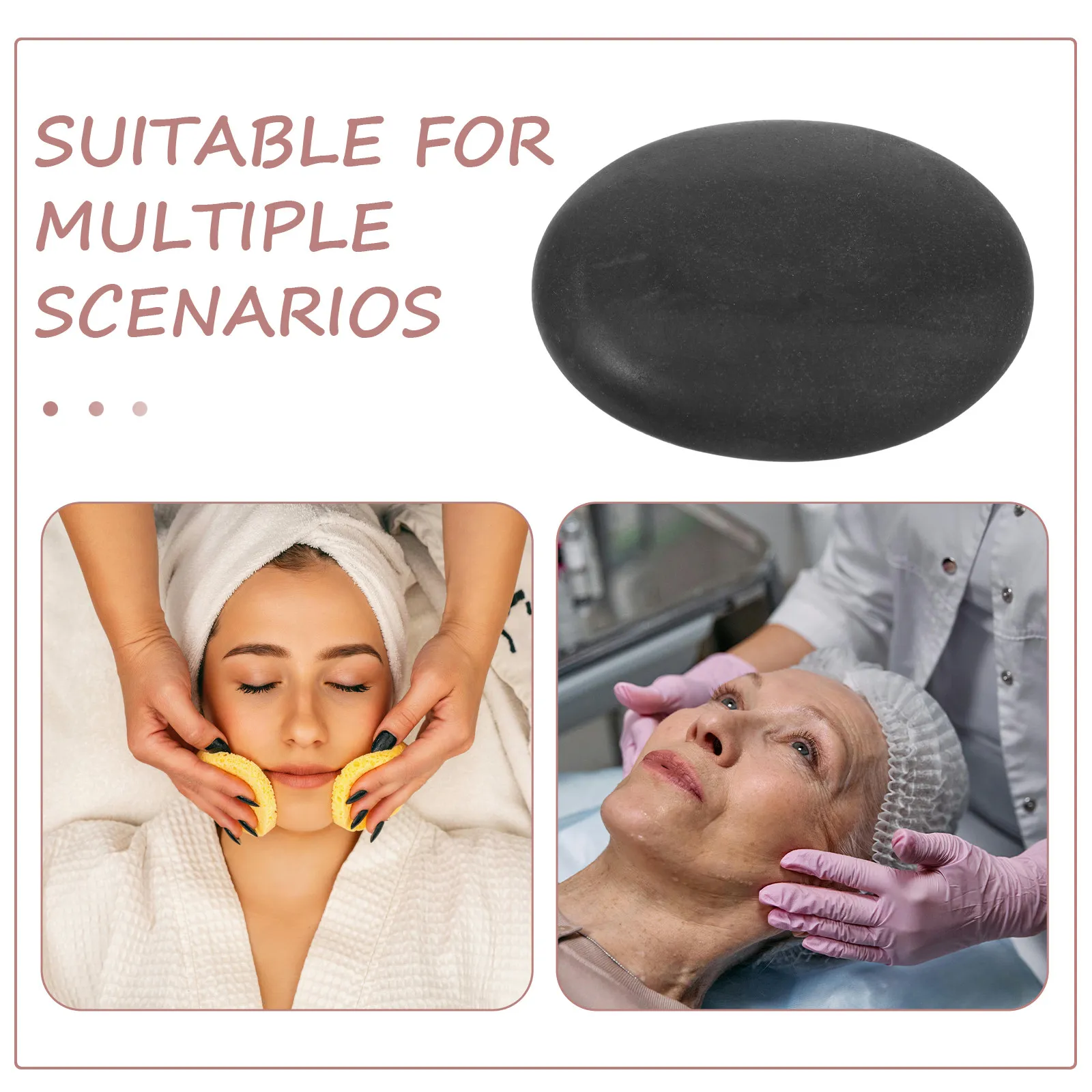 4Pcs Heated Basalt Massage Stones Kit – Natural Volcanic Rocks, Ergonomic Shape for Back, Arms, Legs & Feet