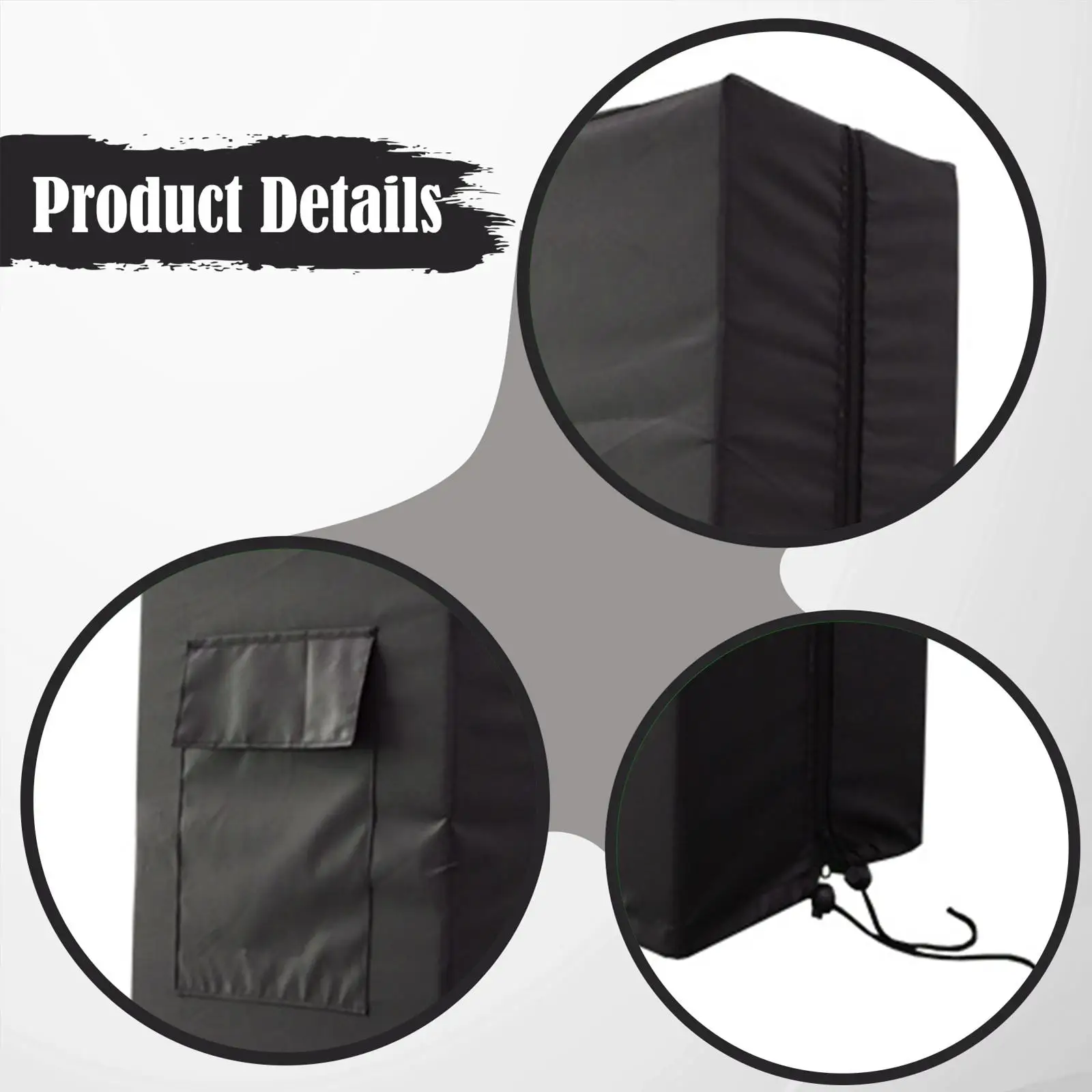 Patio Heater Cover Black Weatherproof Outdoor Lounge Set Garden Furniture Protection for Universal Garden Heater
