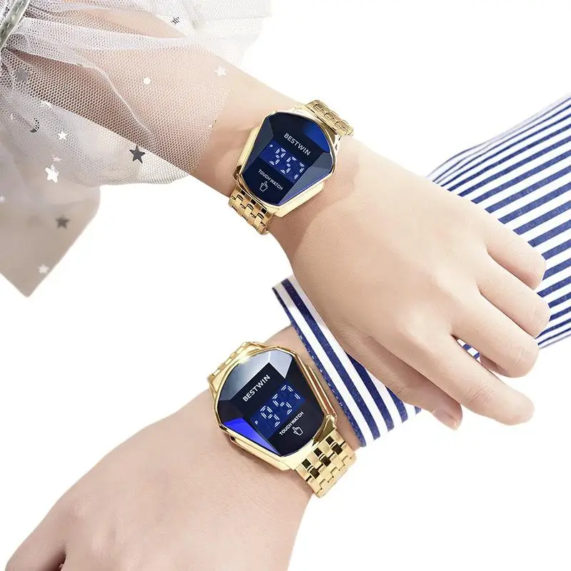 Men's LED Touch Screen Electronic Watch with Snake Design Trendy Wristwatch for Daily Wear Outdoor Sports and Unique Boy Gifts