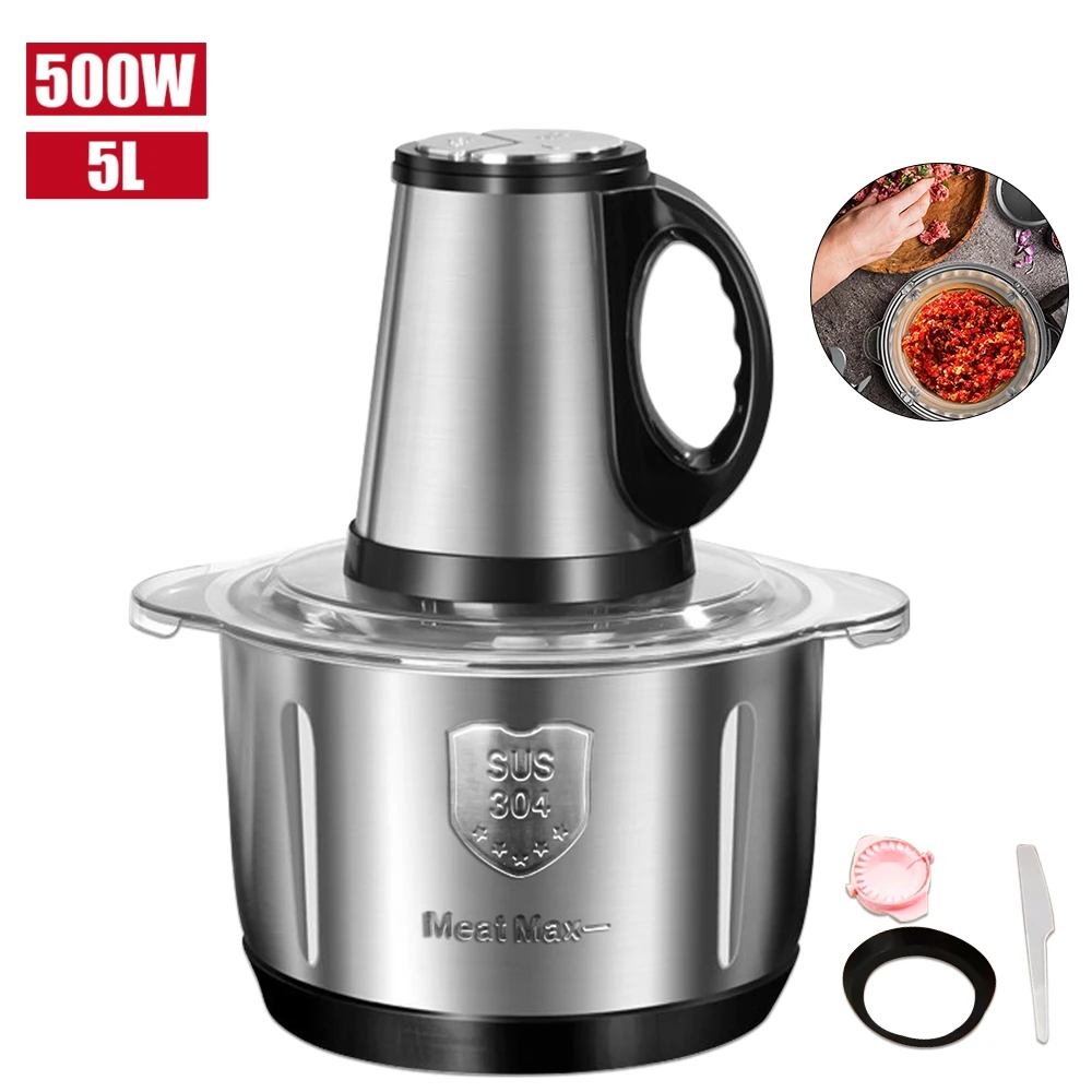 5L Electric Meat Grinder 3 Speeds Grinder Machine for Kitchen Food Processor for Minced Meat Vegetables Fruits Garlic Nuts