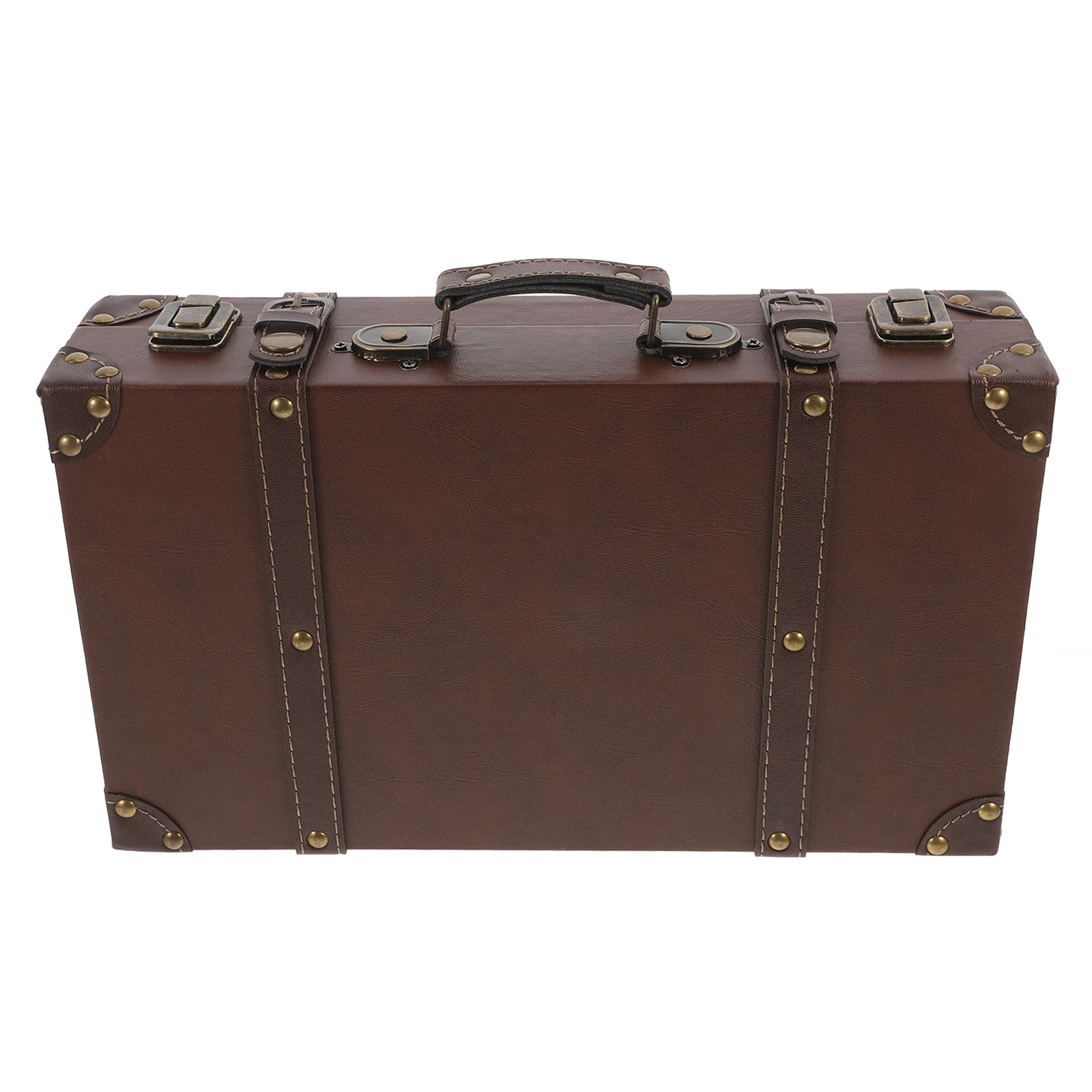 

1pc Vintage Suitcase Retro Storage Box For Home Decor Travel Party Decorations Photo Props Trunk Keepsakes Chest