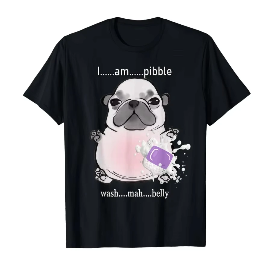 

Футболка с мемом I Am Pibble Wash My Belly Pibble, забавная футболка с собачьим мемом для женщин, женская одежда с коротким рукавом, летняя одежда в стиле Y2K