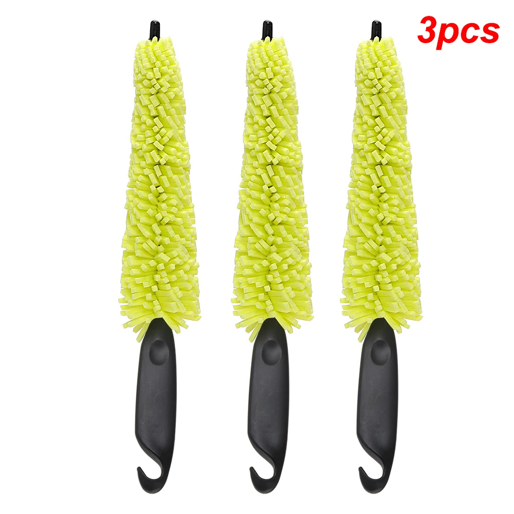 29Cm Spons Borstel Motorfiets Velgen Wasmachine Auto Wieldoppen Wassen Auto Schoonmaken Tool Met Handvat Fiets Dirt Pit Bike accessoires