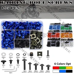 195Pcs Motorcycle Accessories Aluminum Fairing Bolt Screws Kit Nut Clips For Yamaha TMAX500 TMAX530 TMAX560 TMAX 500 530 560