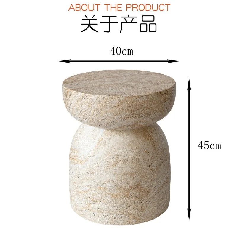 Mid-Century Magnesium Mud Side Tables Hotel Cafe End Table Designer Round Coffee Table for Living Room Creative Modern Furniture
