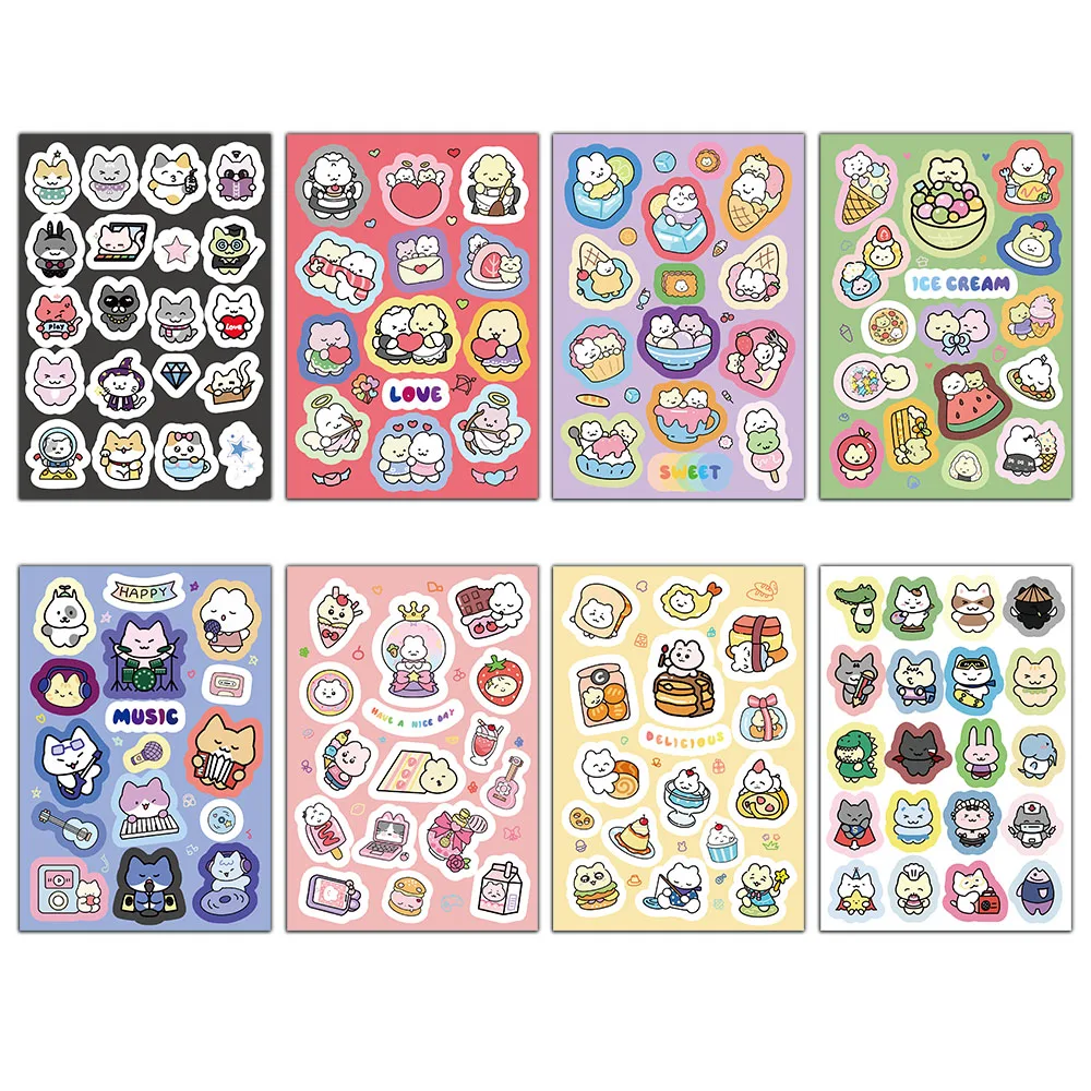 8 шт., наклейки на блокнот