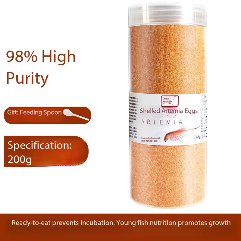 Huevos de Artemia Desecados y Pasteurizados, Quistes de Artemia, Alimento para Peces Marinos, Peces Tropicales, Guppys, Bettas, Larvas de Peces