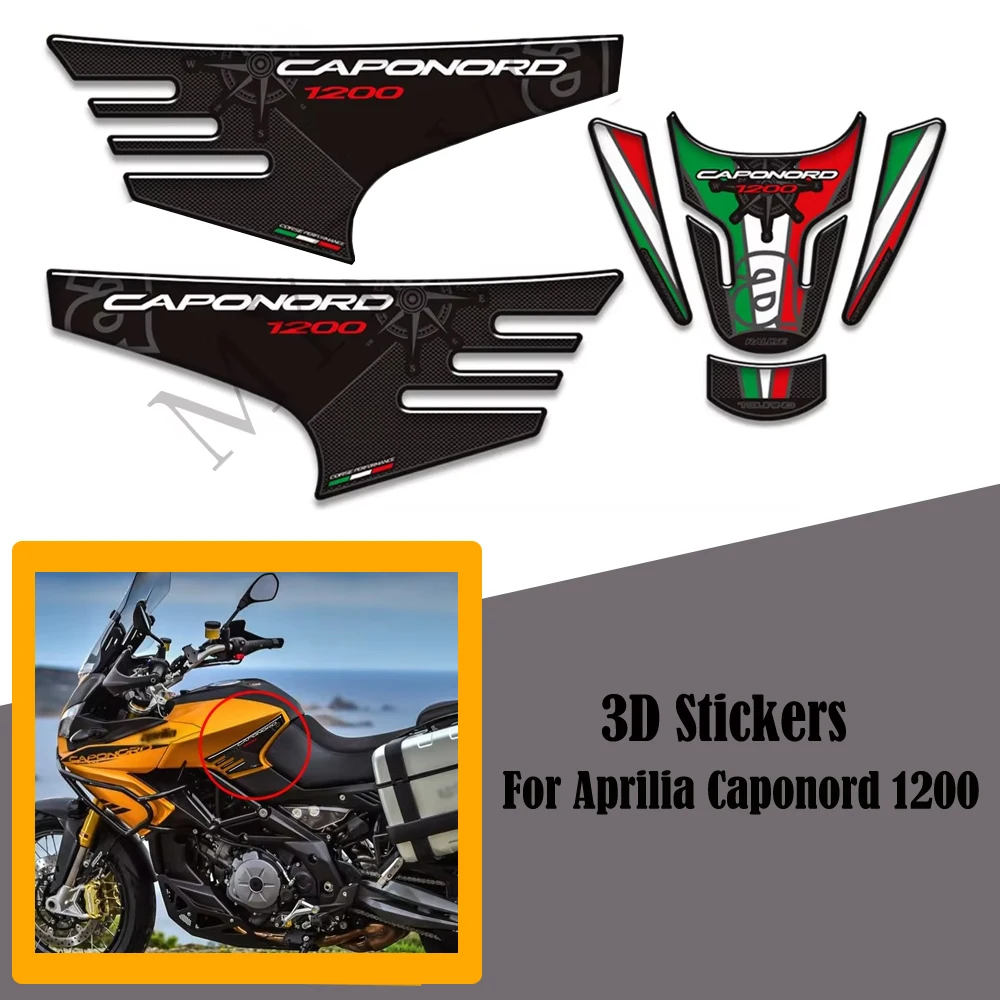 Motorcycle Tank Pad Grips Kit Knee Stickers Decals Protector For Aprilia Caponord 1200 Rally 2013 - 2019 2020 2021 2022