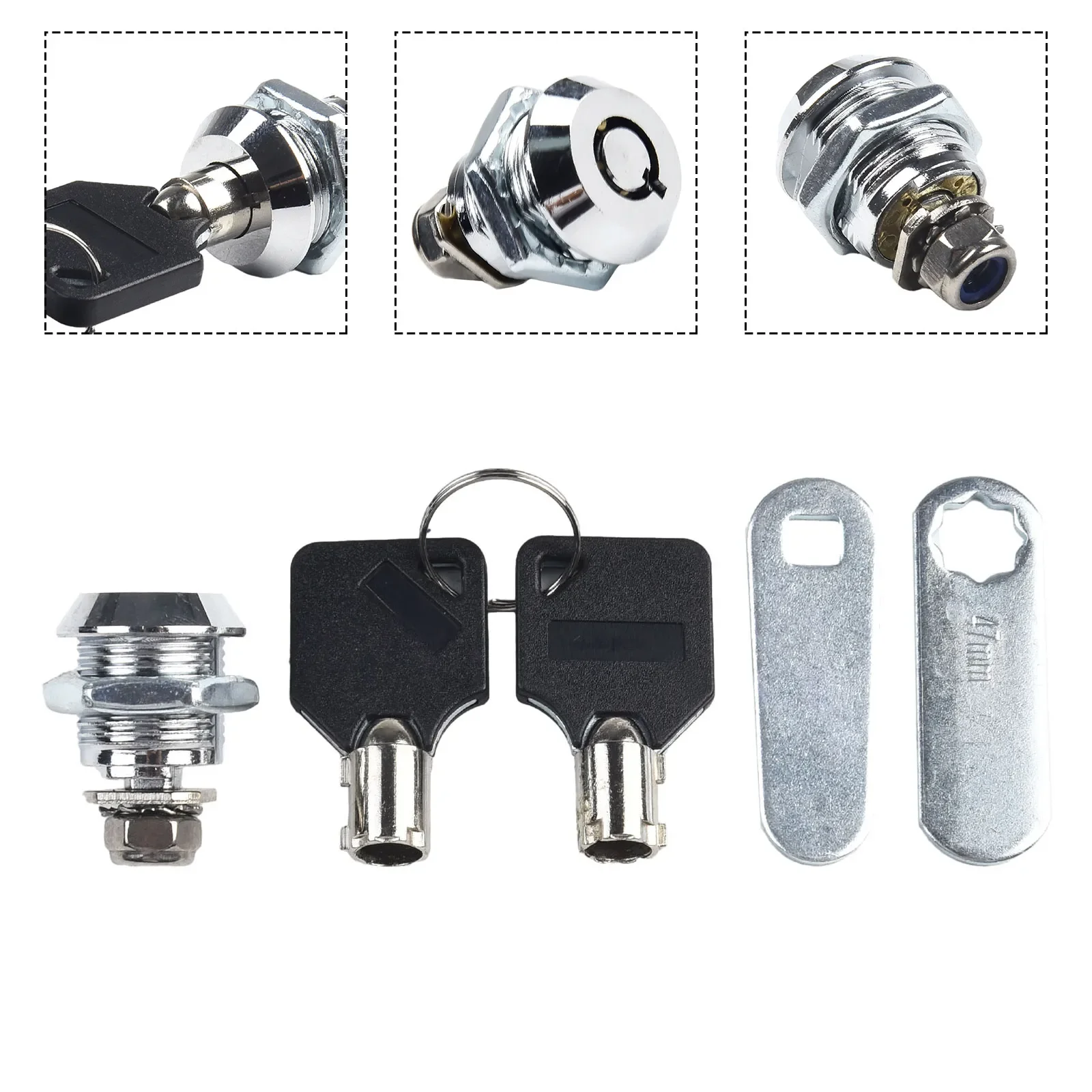 16/20mm MailBox Locker Cupboard Cam Lock Door Drawer Cabinet With 2 Keys Furniture Locks Drawer DIY Cabinet Hardware