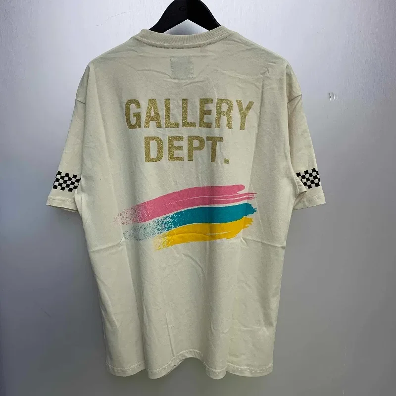 Gallery Dept American High Street Miami Limited Graffiti Print Short Sleeve Loose Casual Couple T-Shirt