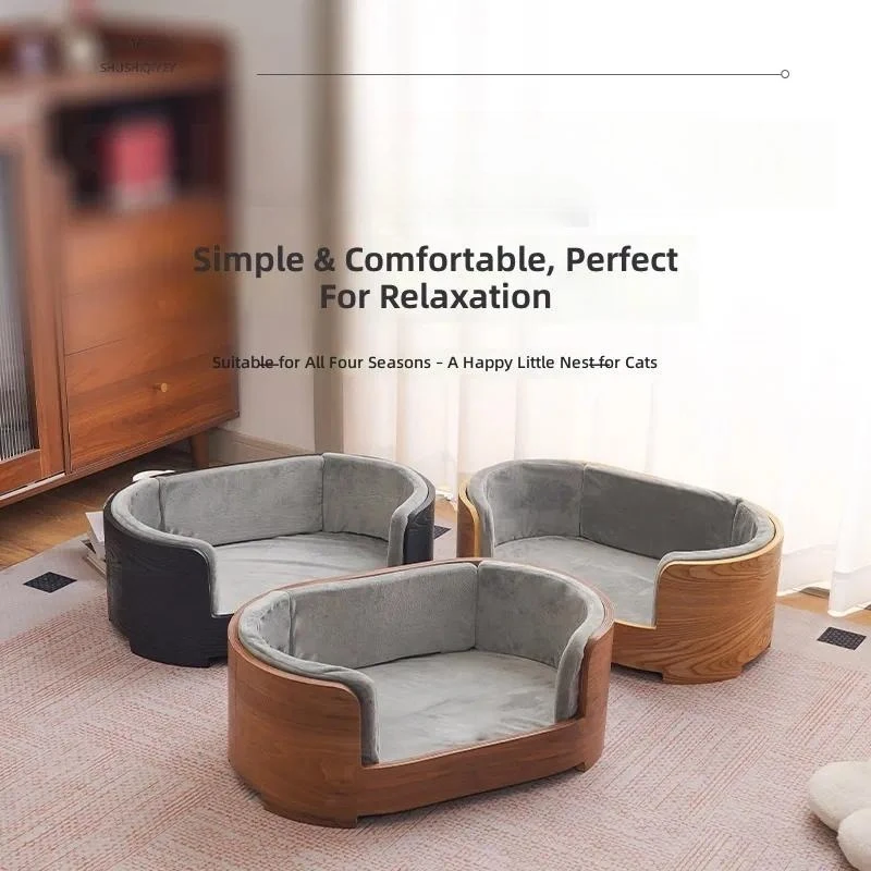 for Spot Solid Wood Pet Sofa Cat Litter Kennel for Medium and Small Dogs Dismantling and Washing All Seasons Summer