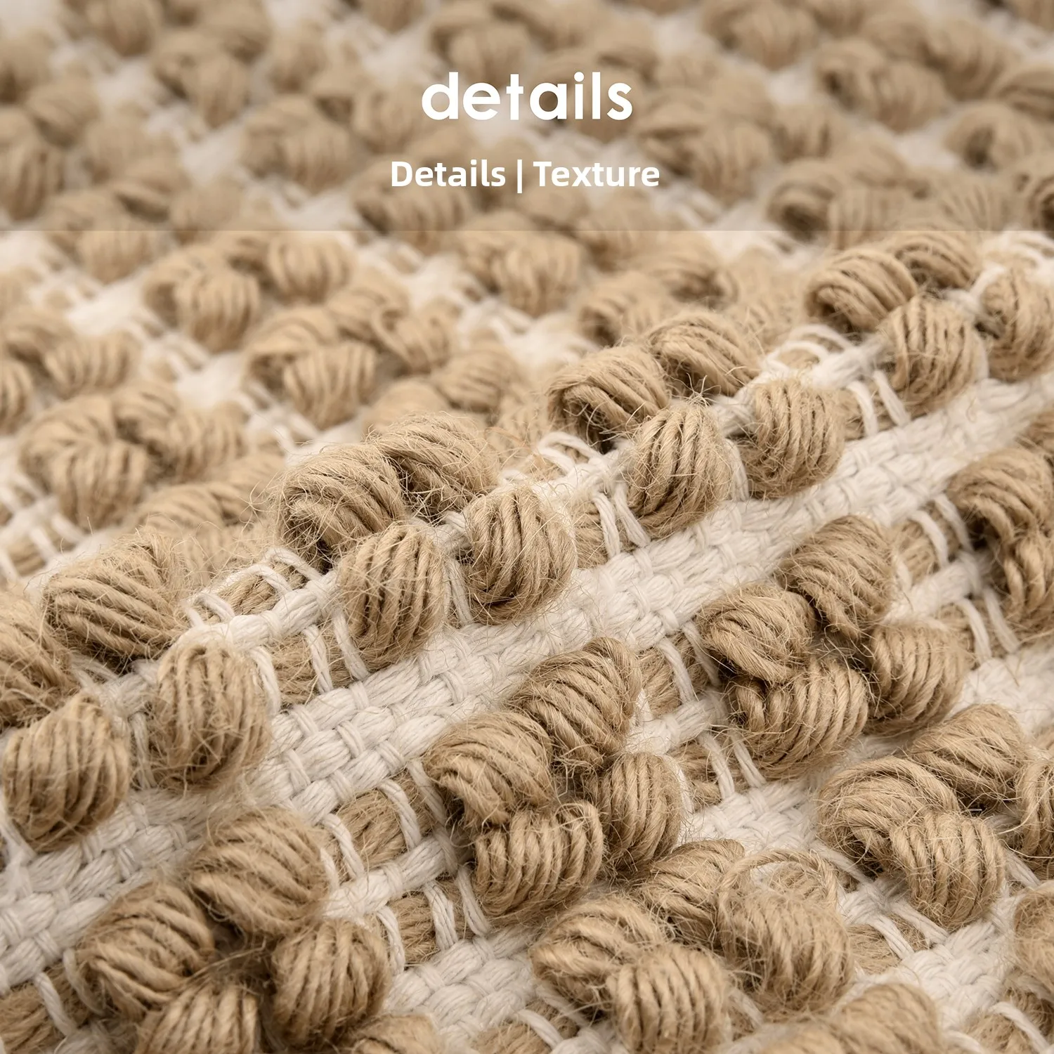  Casual Vacation Wabi-Sabi Style Pillow Sample Room Coarse Linen Woven Decorative Sofa Bed Head Pillow Rectangular Shape