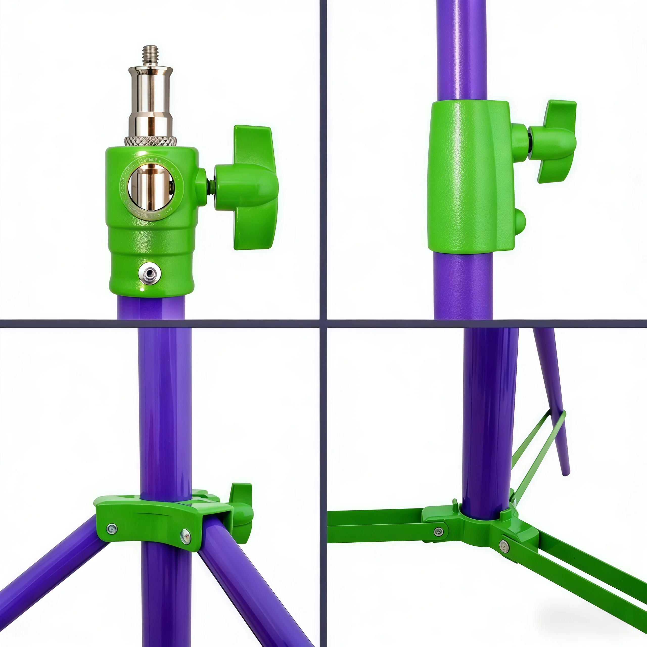 Statyw oświetleniowy z wytrzymałego stopu aluminium, 2.8M, z uniwersalnym gwintem 1/4” do 3/8”, do softboxów, lamp błyskowych i oświetlenia studyjnego. — zdjęcie produktu 5