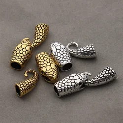 10Sets Metal Snake Clasps Hooks For Jewelry Making End Cap Connectors Fit 7mm Leather Cord Diy Bracelet Necklace Accessories