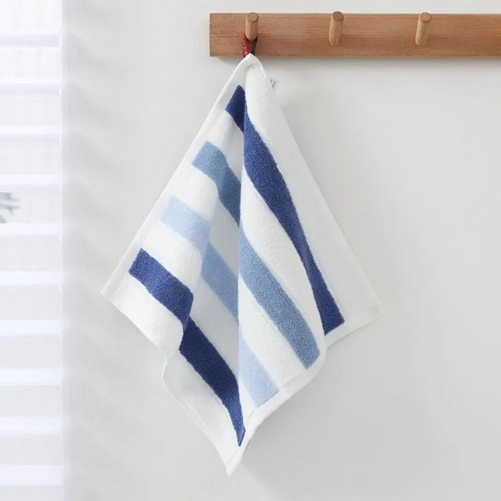 

2Pcs Beach Towel 34x34cm Cotton Color Stripe Towel Thickened Luxury Face Towel Water Absorption Soft Children Bath Towel Adult