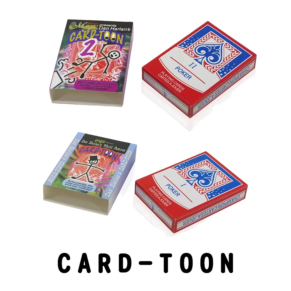 Magic Cartoon Cardtoon Deck Magic Tricks Funny Close-up Illusions Gimmicks Mentalism Props Find the Chosen Card Prediction Magia