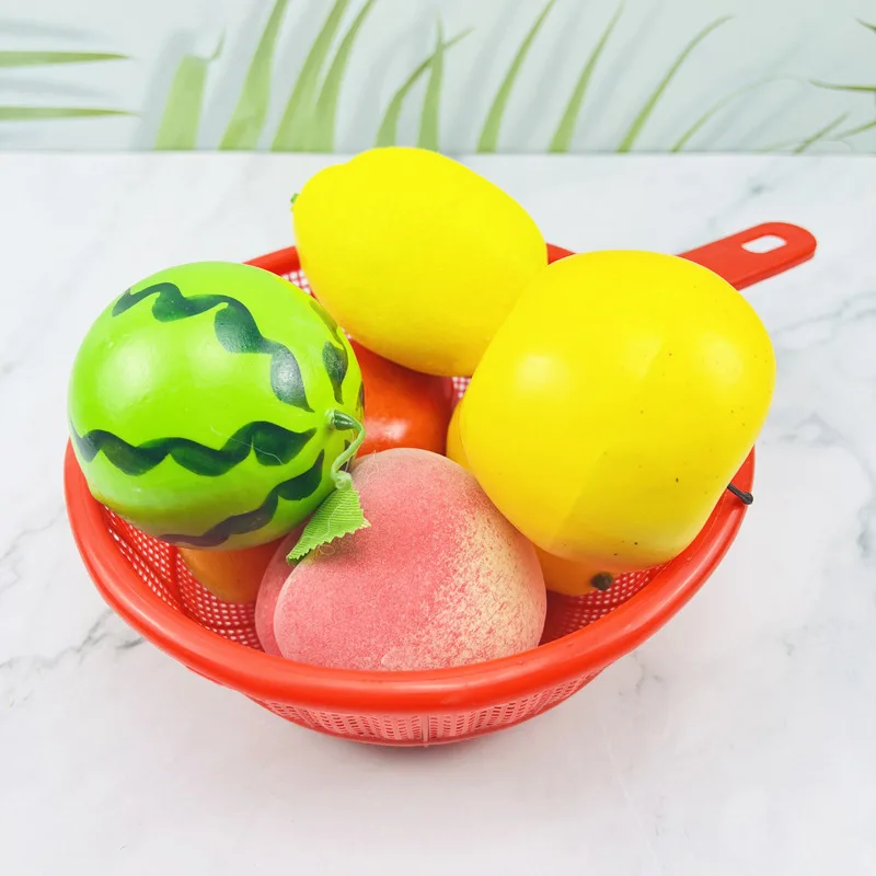 1/2Pcs Household Kitchen Plastic Basket Red Handle Vegetable Fruit Rice Wash Drain Storage Net Strainer Circular