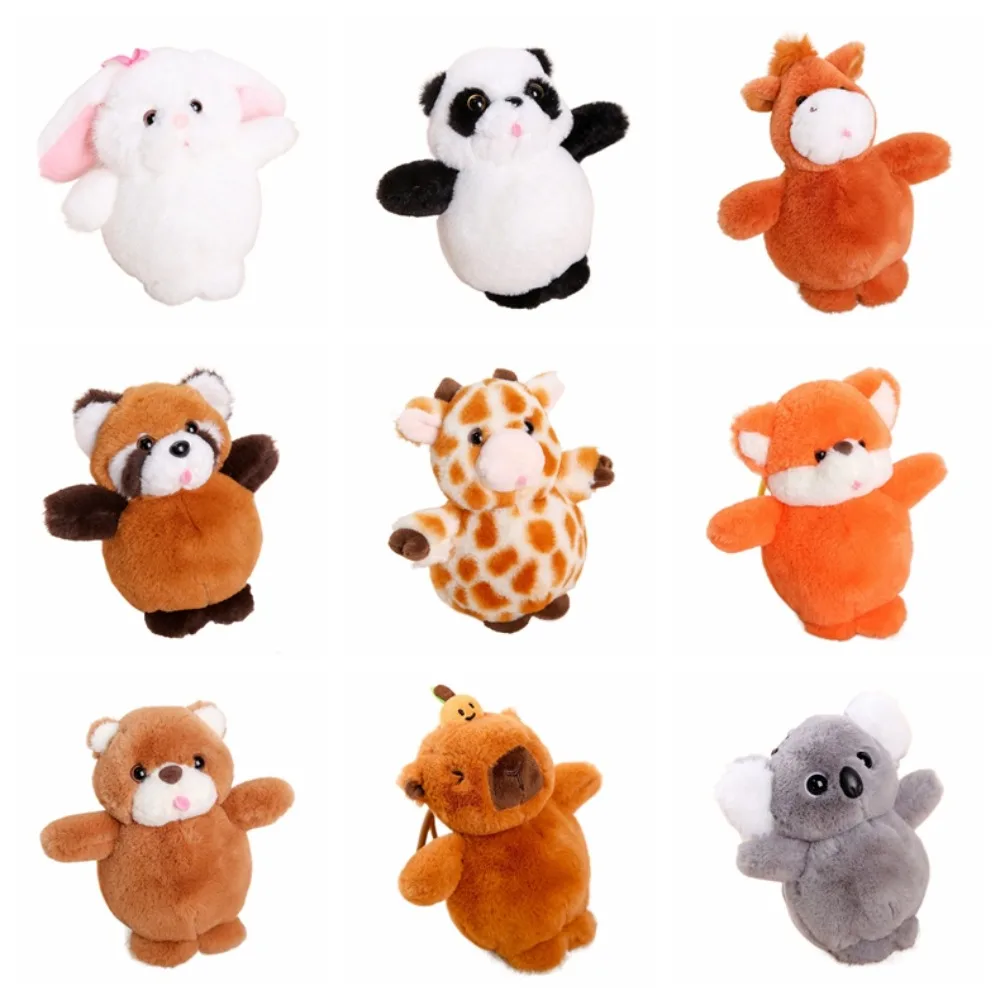 Coelho capivara chaveiro de pelúcia urso guaxinim animal boneca chaveiro fofo macio brinquedos de pelúcia pequeno pingente crianças presentes