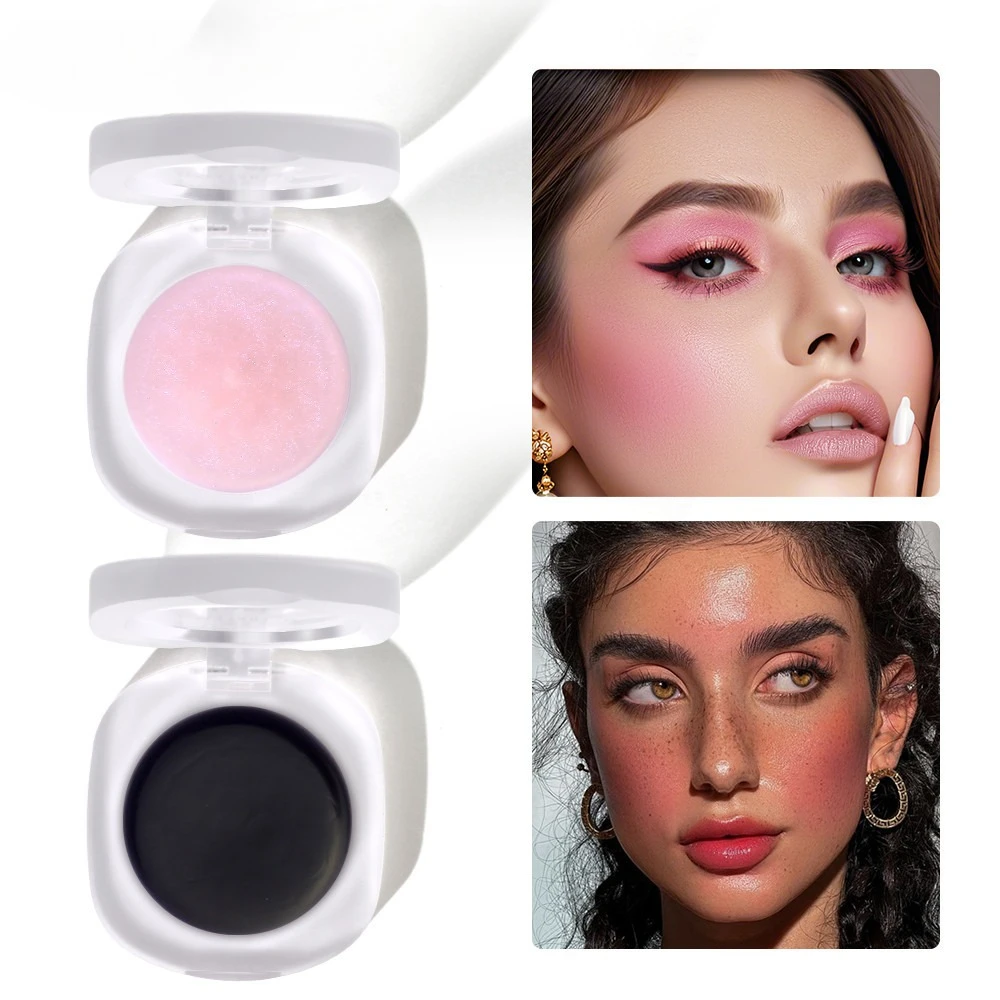 Multifunctional Color Changing Blush Cream Long Lasting Hydrating Cheek Tint Black Blush Balm Waterproof for Cheeks Lips Eyes