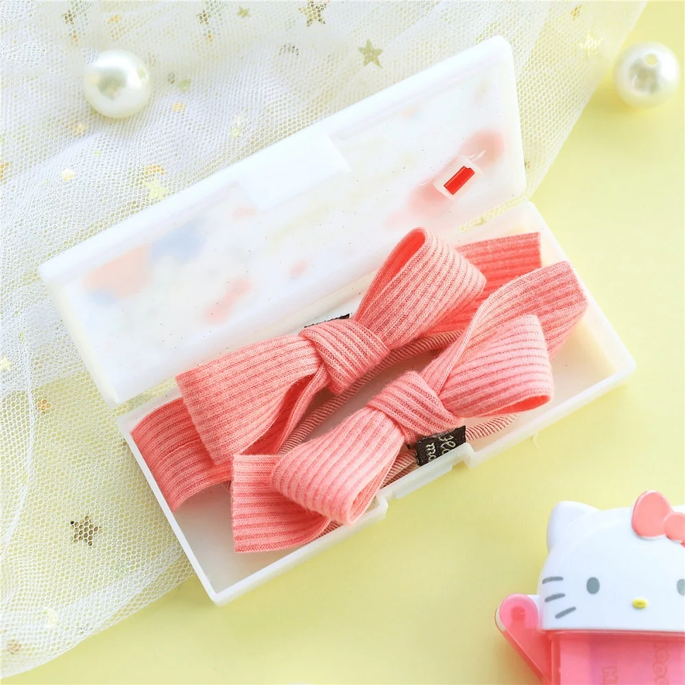 Genuine Hello Kitty Storage Box Sanrio Kt Cat Melody Mini Portable Cotton Swabs Hair Clip Dental Floss Organzier Boxes Girl Gift view 6