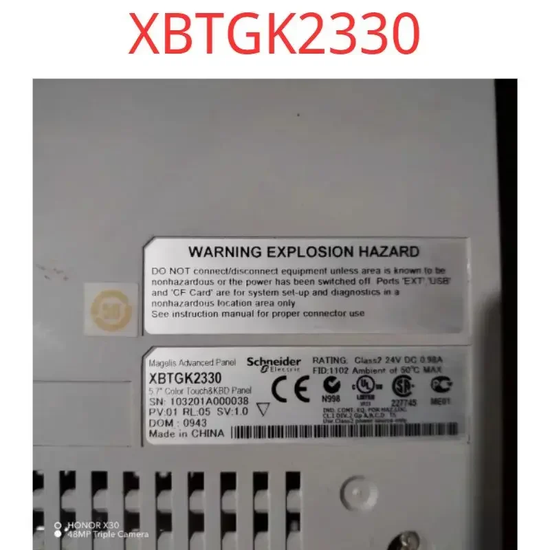 Second-hand test OK Touch screen, XBTGK2330, function is normal