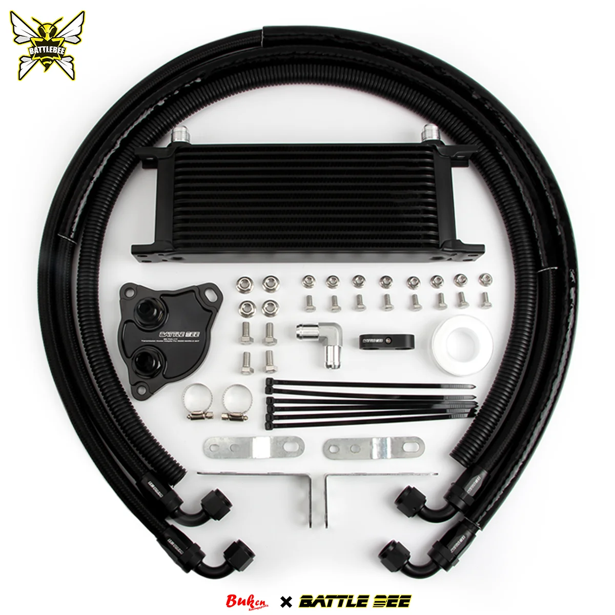 Battle Bee Gearbox Transmission Oil Cooler Kit For GS300 IS300 Mark X BRZ Manual transmission Cooling Adapter Plate Sandwich