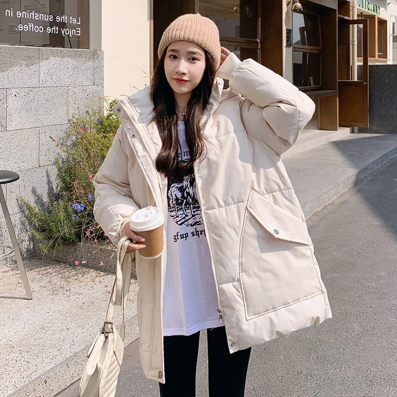 Female Brand Thickening Warm Outwear Hooded Oversized Pocket Versatile Coat American Winter Parkas Waterproof Women Jacket