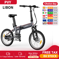 PVY Libon Electric Bike with Smart APP,36V 20.8 Dual Battery,20 inch Fat Tires,25km/h,250W  Mechanical Disc Brake Folding E-BIKE