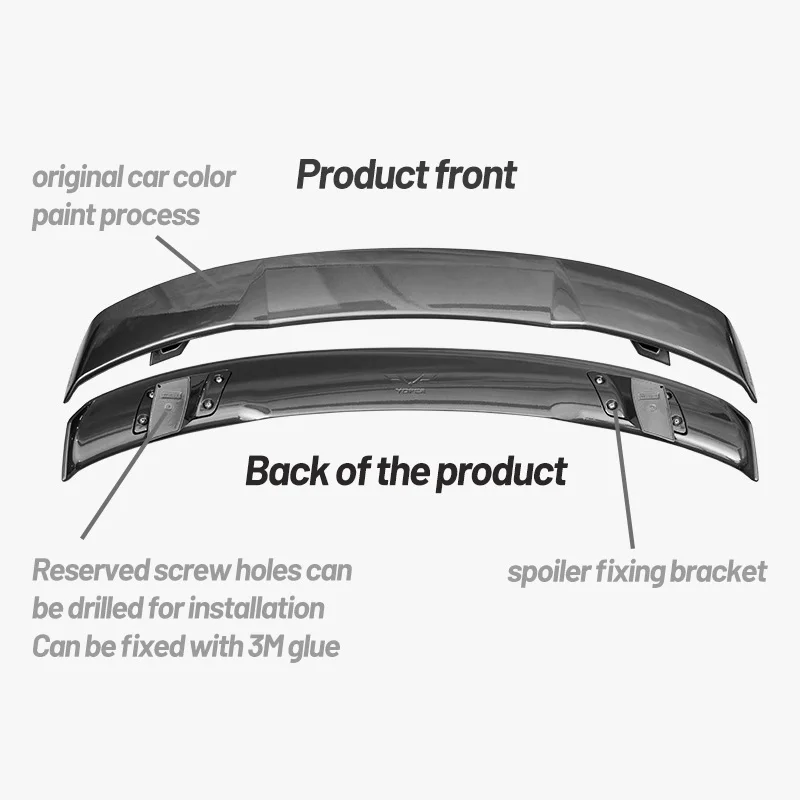 For Mazda 3 Spoiler 2019 2020 2021 YOFER Year ABS plastic primer color rear tail box wing spoiler auto parts sedan 4 doors