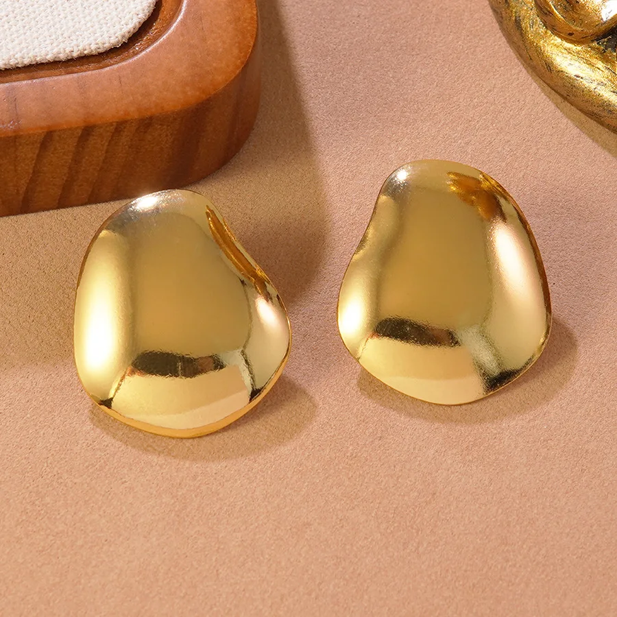 مبالغ فيها الغريبة غير النظامية هندسية مكعب الفولاذ المقاوم للصدأ أقراط للنساء فتاة العصرية مجوهرات هدية 2026 جديد بسيط الأذن مربط