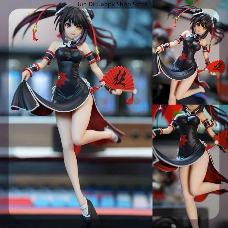 21cm Date A Live Tokisaki Kurumi In Cheongsam Anime Girls Figure Model Statue Boys Collection Desktop Decoration Ornament Toys
