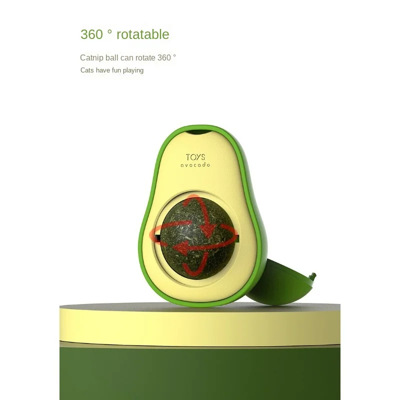 Avocado Shape Cat Toys Gatos Catnip Mint Interactive Ball Mascotas Pet Accessories Companion Bionic Fun Healthy Gut