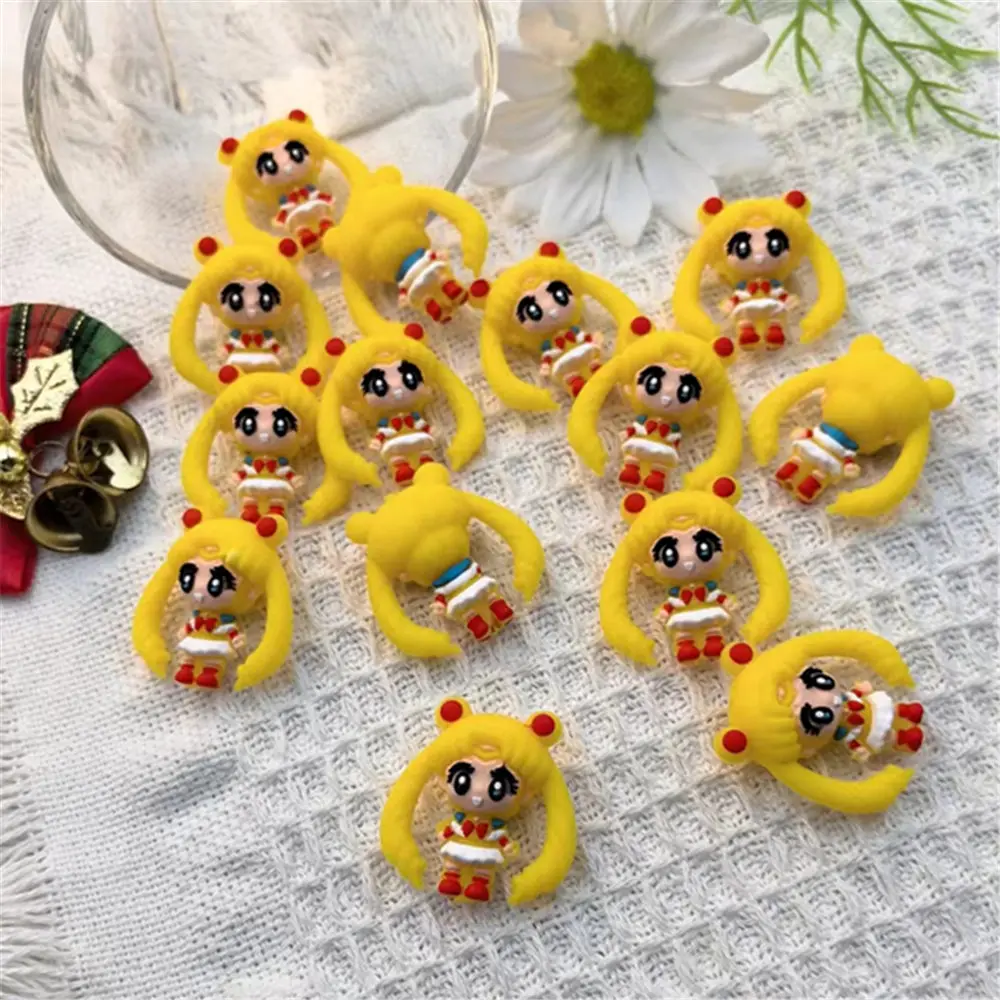 5pcs Sailor Moon 3D focal Silicone beads Teether Jewelry Beads Food Grade For pen Pacifier Chain