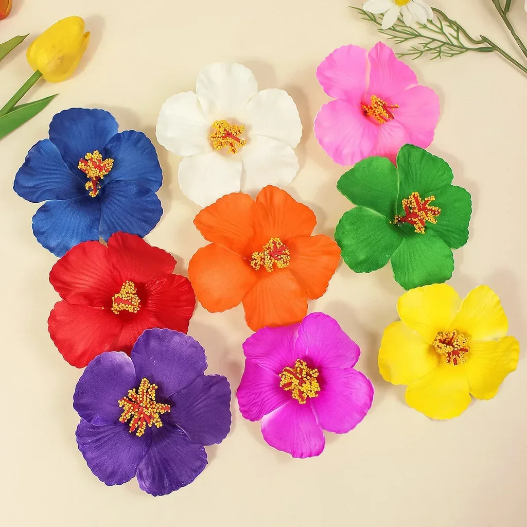 Hawaiian Colorful Flower Hair Clip For Women Girls Romantic Bohemian Flower Side Bangs Clip BB Hair Clips Hair Accessories