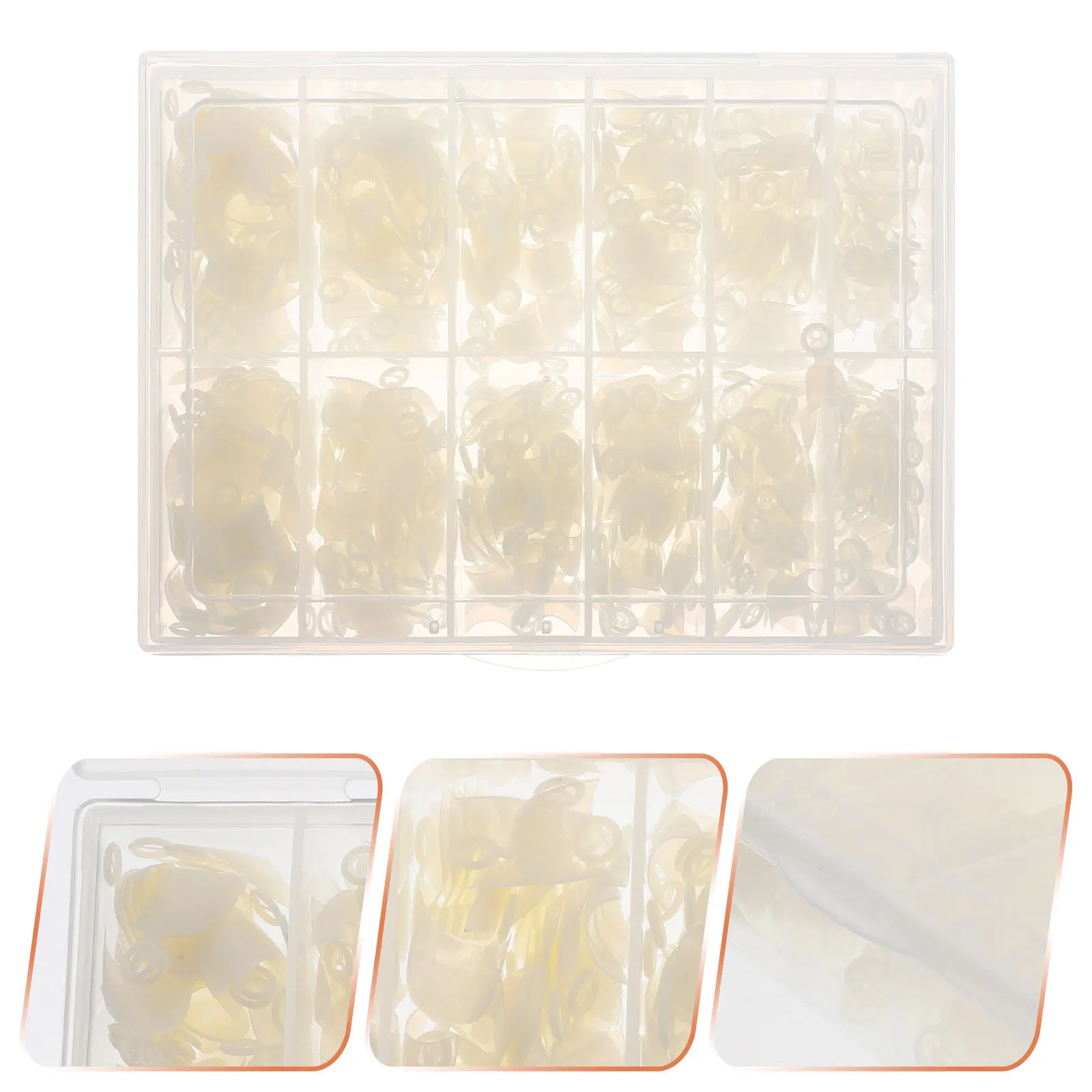 

600 шт. накладных ногтей во французском стиле, полное покрытие, водостойкие, для повседневной жизни и особых случаев, овальные, в форме ковчега, для нейл-арта