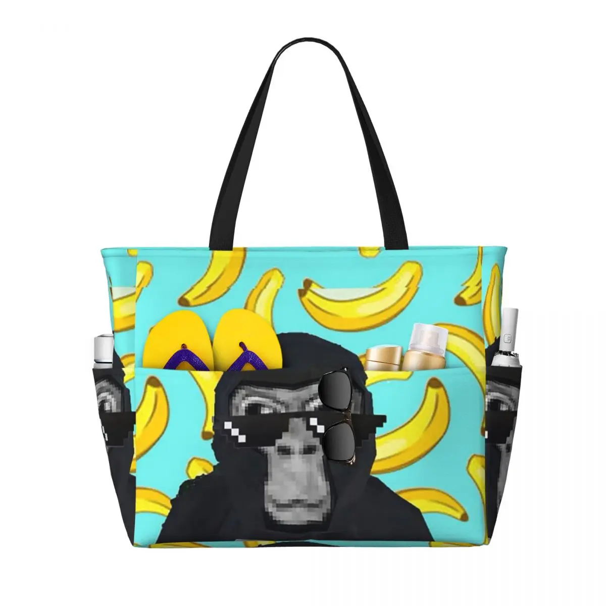 

Gorilla Tag Monkey Beach Tote Bag Sport Gym Yoga Duffle Large Tote Bag Women Travel Bag Fitness bag